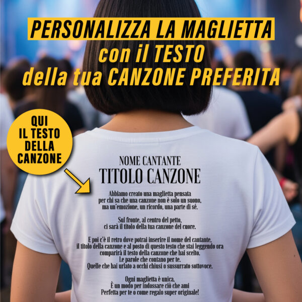 T-Shirt Canzone Personalizzata